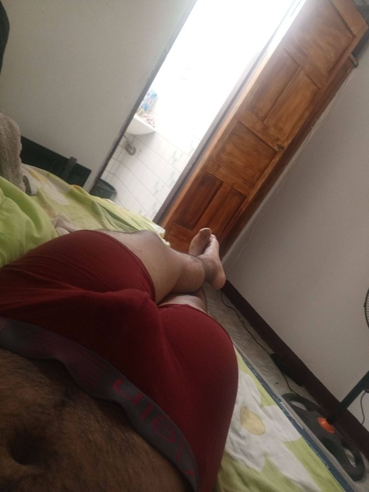 Solito en casa con una erección 1 Solito en casa con una erección